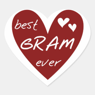 Rotes Herz-beste Gramm-überhaupt T-Shirts und Herz-Aufkleber