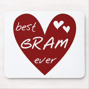 Rotes Herz-beste Gramm-überhaupt T-Shirts und Mousepad