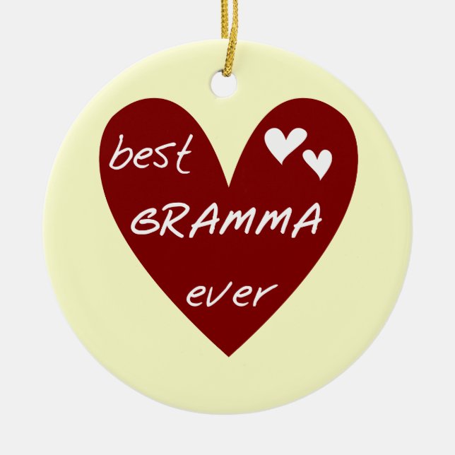 Rotes Herz beste Gramma überhaupt T - Shirts und Keramikornament (Vorne)