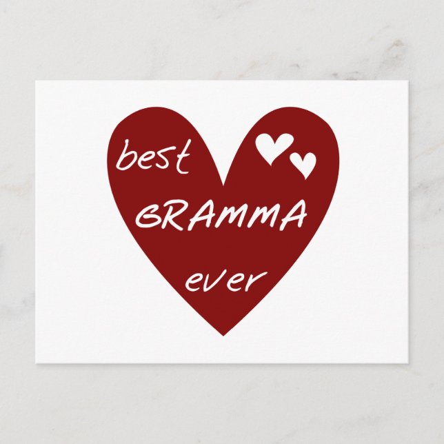 Rotes Herz beste Gramma überhaupt T - Shirts und Postkarte (Vorderseite)