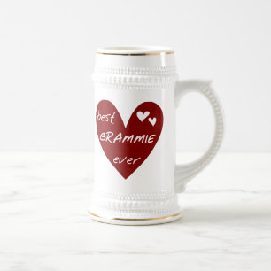 Rotes Herz beste Grammie überhaupt T - Shirts und Bierglas