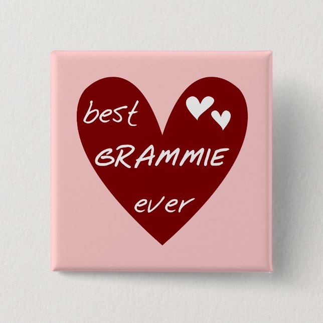 Rotes Herz beste Grammie überhaupt T - Shirts und Button (Vorderseite)