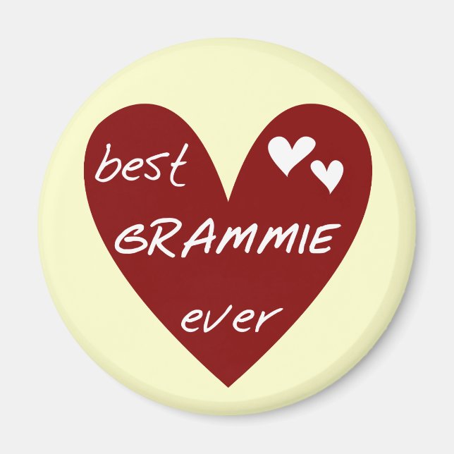 Rotes Herz beste Grammie überhaupt T-Shirts und Ge Magnet (Vorne)