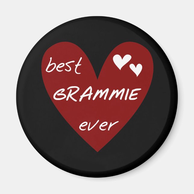 Rotes Herz beste Grammie überhaupt T - Shirts und Magnet (Vorne)