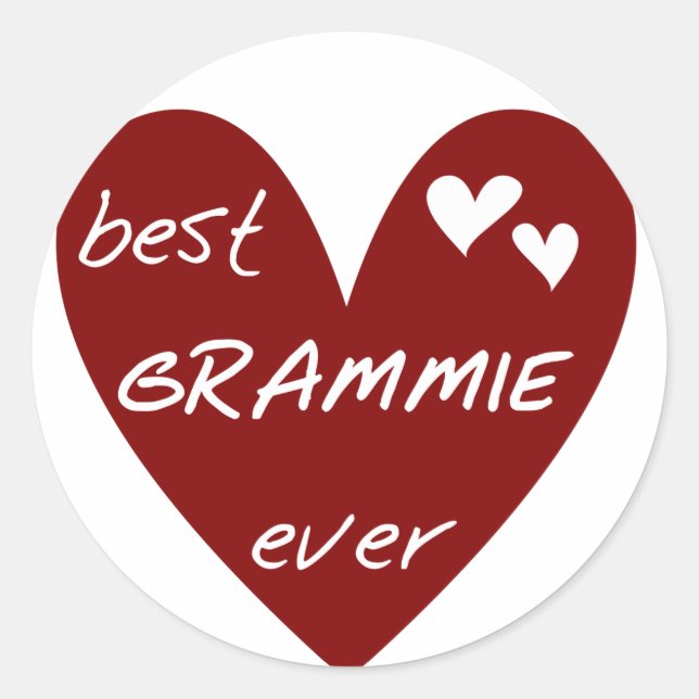 Rotes Herz beste Grammie überhaupt T - Shirts und Runder Aufkleber (Vorderseite)