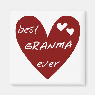 Rotes Herz beste Granma überhaupt T - Shirts und Magnet