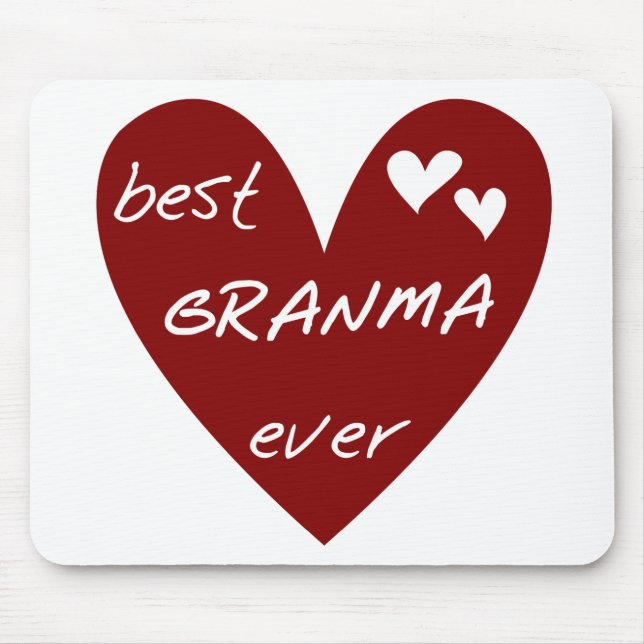Rotes Herz beste Granma überhaupt T - Shirts und Mousepad (Vorne)