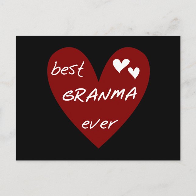Rotes Herz beste Granma überhaupt T - Shirts und Postkarte (Vorderseite)