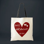 Rotes Herz Beste Granny Ever Hemden und Geschenke Tragetasche<br><div class="desc">Best Granny Ever T - Shirt,  Hoodies,  Totensäcke,  Magnete,  Karten,  Tasse,  Halsbecher,  Ornamente und vieles mehr für die beste Großmutter aller Zeiten mit rotem Herz und weißem Text! Großartige Geschenke für Urgroßeltern!</div>