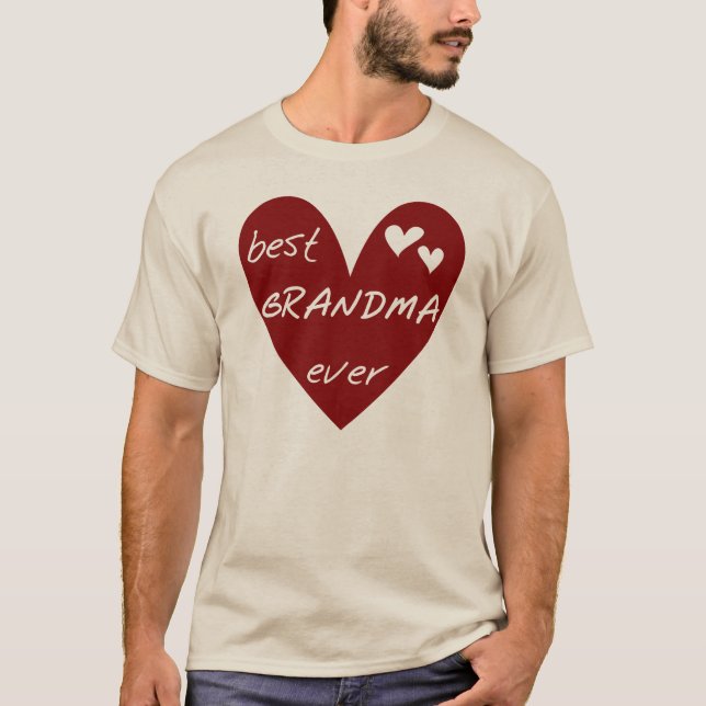 Rotes Herz-beste Großmutter-überhaupt T - Shirts (Vorderseite)