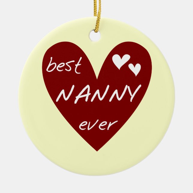 Rotes Herz-beste Kindermädchen-überhaupt T - Keramik Ornament (Vorne)