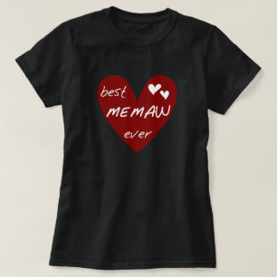 Rotes Herz beste Memaw überhaupt T - Shirts und