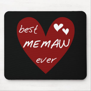Rotes Herz beste Memaw überhaupt T-Shirts und Gesc Mousepad