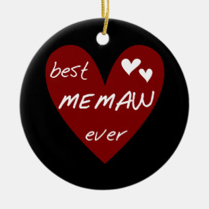 Rotes Herz beste Memaw überhaupt T-Shirts und Keramikornament