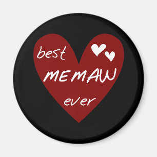 Rotes Herz beste Memaw überhaupt T-Shirts und Magnet