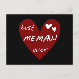 Rotes Herz beste Memaw überhaupt T-Shirts und Postkarte