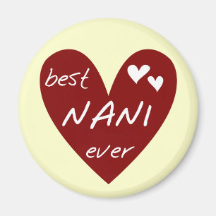 Rotes Herz beste Nani überhaupt T - Shirts und Magnet