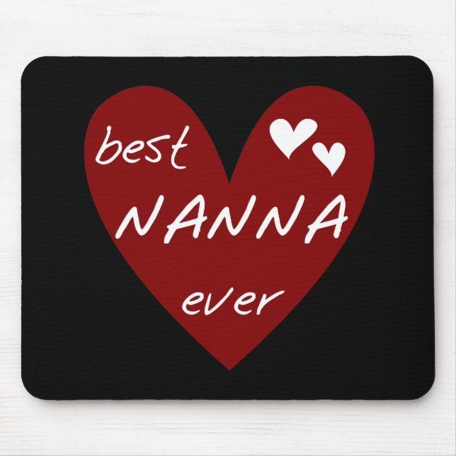 Rotes Herz beste Nanna überhaupt T-Shirts und Gesc Mousepad (Vorne)
