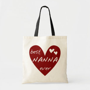 Rotes Herz beste Nanna überhaupt T-Shirts und Gesc Tragetasche