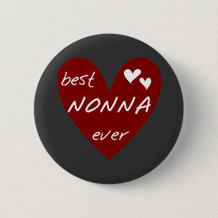 Rotes Herz beste Nonna überhaupt T - Button