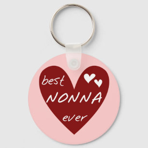 Rotes Herz beste Nonna überhaupt T - Schlüsselanhänger