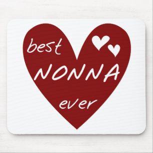 Rotes Herz beste Nonna überhaupt T-Shirts Geschenk Mousepad