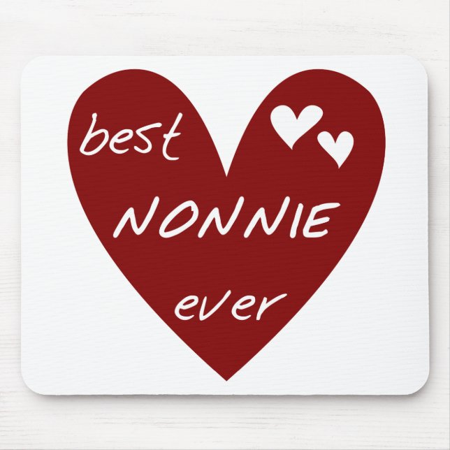 Rotes Herz beste Nonnie überhaupt T - Shirts und Mousepad (Vorne)