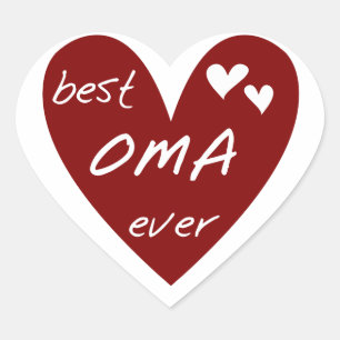 Rotes Herz beste Oma überhaupt T - Shirts und Herz-Aufkleber
