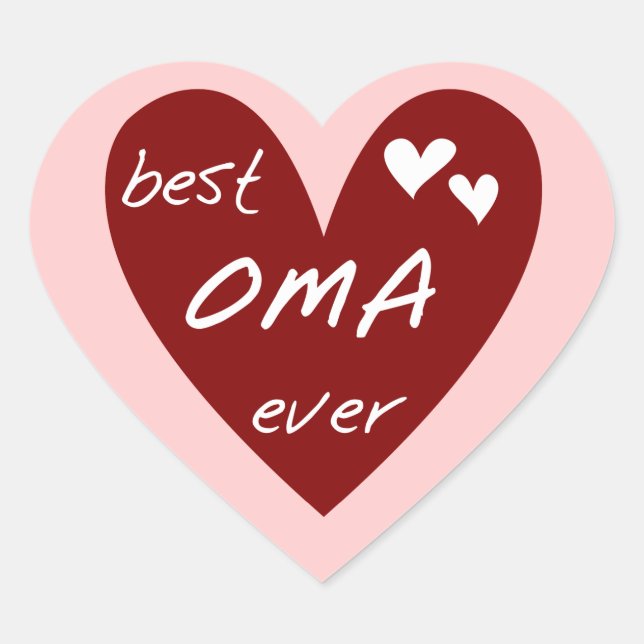 Rotes Herz beste Oma überhaupt T - Shirts und Herz-Aufkleber (Vorderseite)
