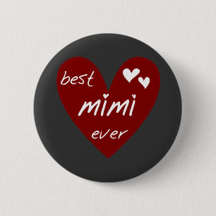 Rotes Herz-beste überhaupt T-Shirts Mimi und Gesch Button