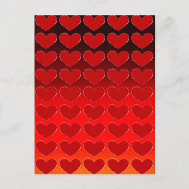 Rotes Herz Bezaubernder Pop Liebe Postkarte (Vorderseite)