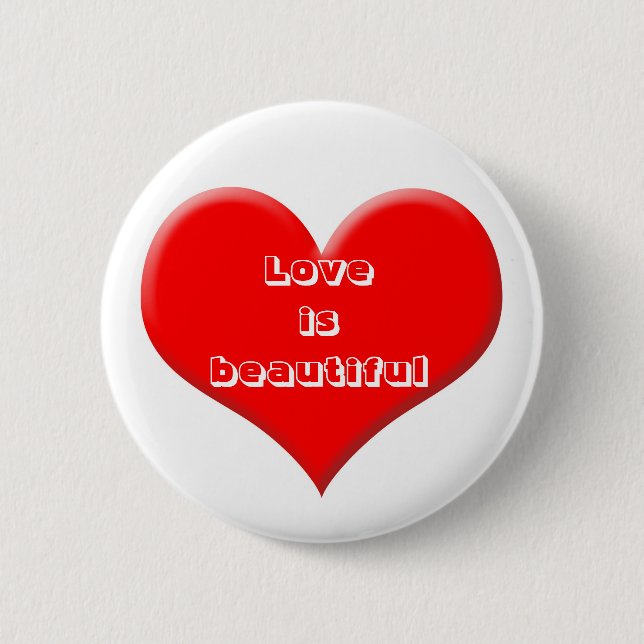 Rotes Herz Button (Vorderseite)