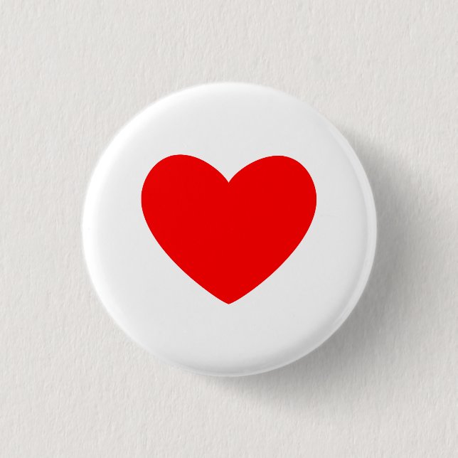 Rotes Herz Button (Vorderseite)
