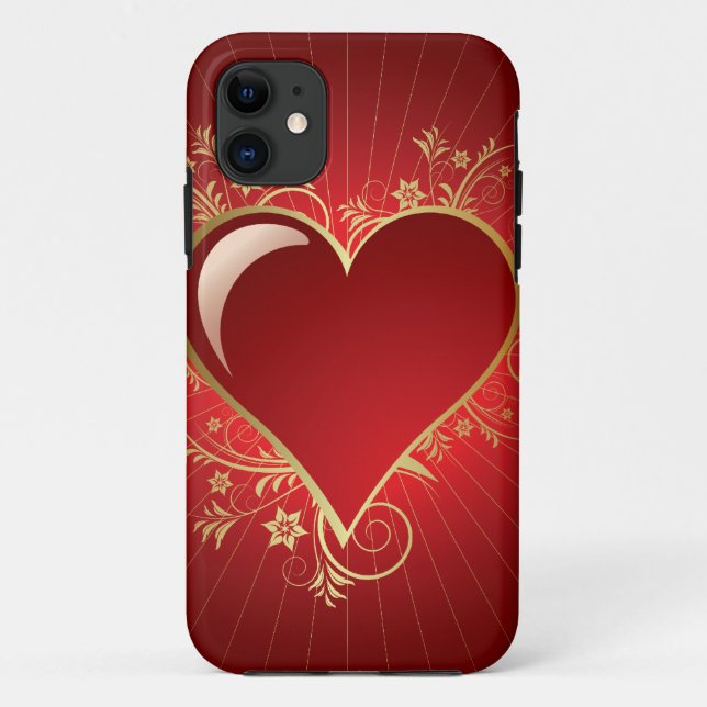 Rotes Herz Case-Mate iPhone Hülle (Rückseite)