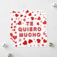 Rotes Herz Confetti Te Quiero Mucho 3d Briefe