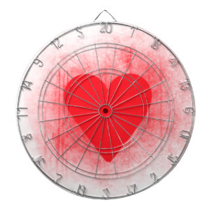 Rotes Herz Dartscheibe