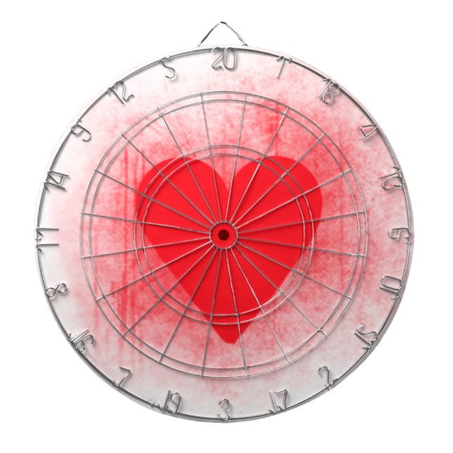 Rotes Herz Dartscheibe (vorne)