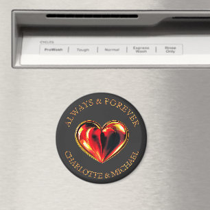 Rotes Herz der Liebe Immer und Ewig Name Seelenver Magnet