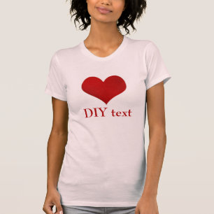 Rotes Herz, DIY-Text T-Shirt