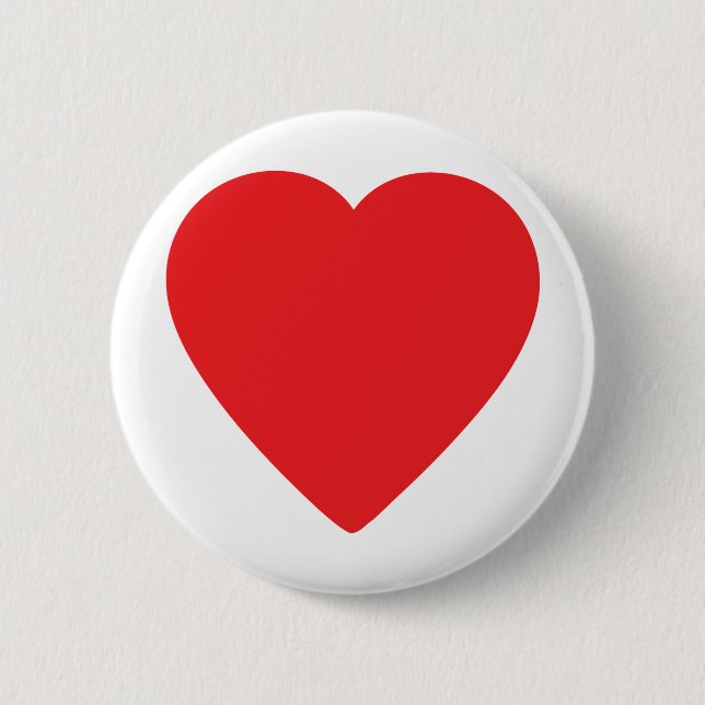 rotes Herz eins Button (Vorderseite)