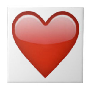 Rotes Herz - Emoji Fliese