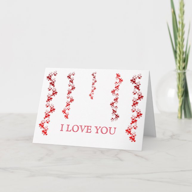 Rotes Herz Feiertagskarte (Vorderseite)