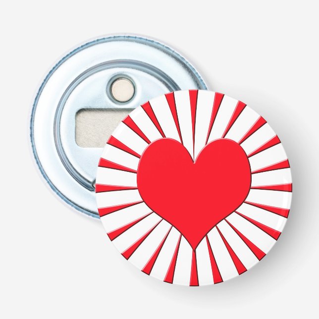 Rotes Herz Flaschenöffner (Vorderseite)