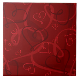 Rotes Herz Fliese