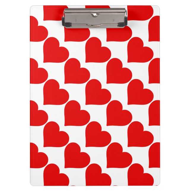 Rotes Herz Form Liebe Klassischer Minimalismus Klemmbrett (Vorderseite)