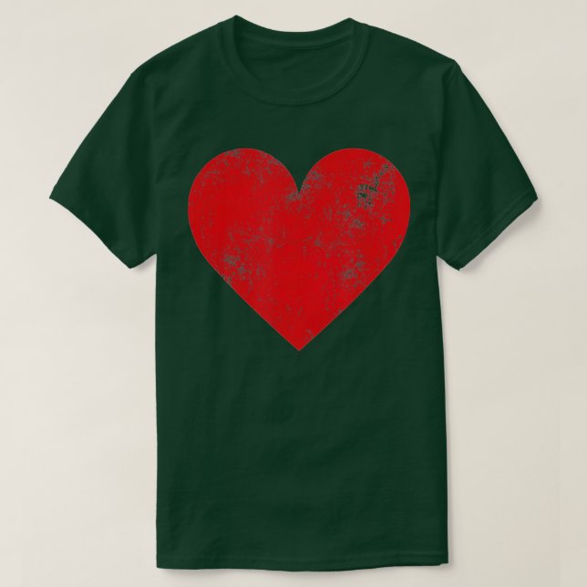 Rotes Herz Frauen Männer Kinder Liebe Niedlicher V T-Shirt (Design vorne)