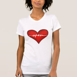 Rotes Herz geöffnet T-Shirt