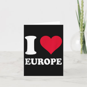 Rotes Herz I Liebe Europa Karte