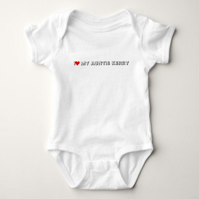 rotes Herz, i   meine Tante Kerry Baby Strampler (Vorderseite)