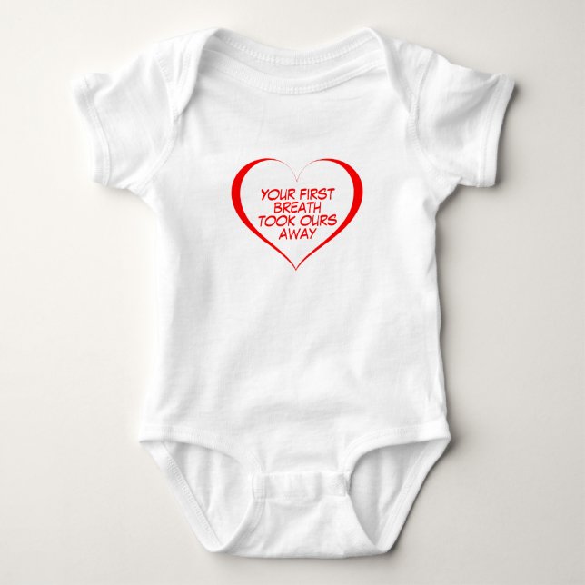 Rotes Herz, Ihr Atem hat uns weggeworfen Baby Strampler (Vorderseite)